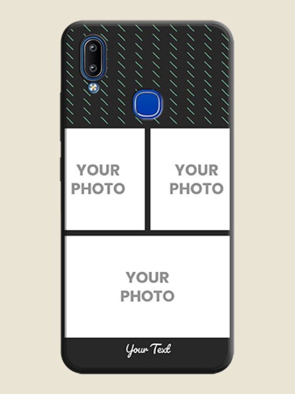 Custom Cross Dotted Pattern with 2 Image Holder  on Personalised Space Black Soft Matte Cases - Vivo Y95 - alternate view