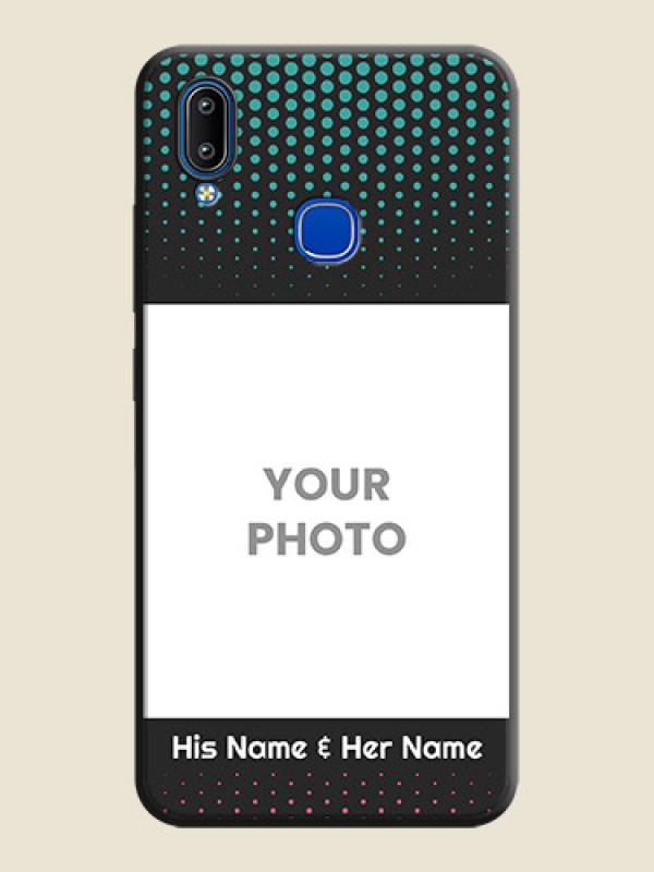 Custom Faded Dots with Grunge Photo Frame and Text on Space Black Custom Soft Matte Phone Cases - Vivo Y95 - alternate view