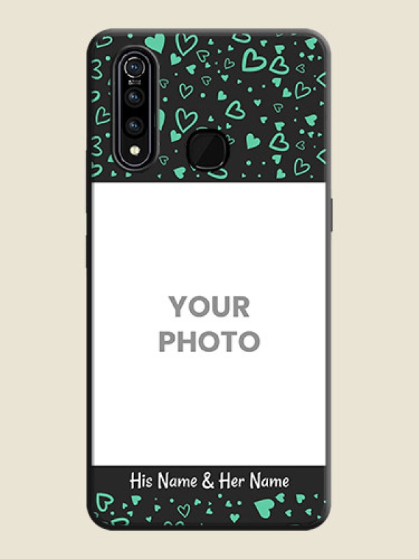 Custom Sea Green Indefinite Love Pattern - Photo on Space Black Soft Matte Mobile Cover - Vivo Z1 Pro - alternate view