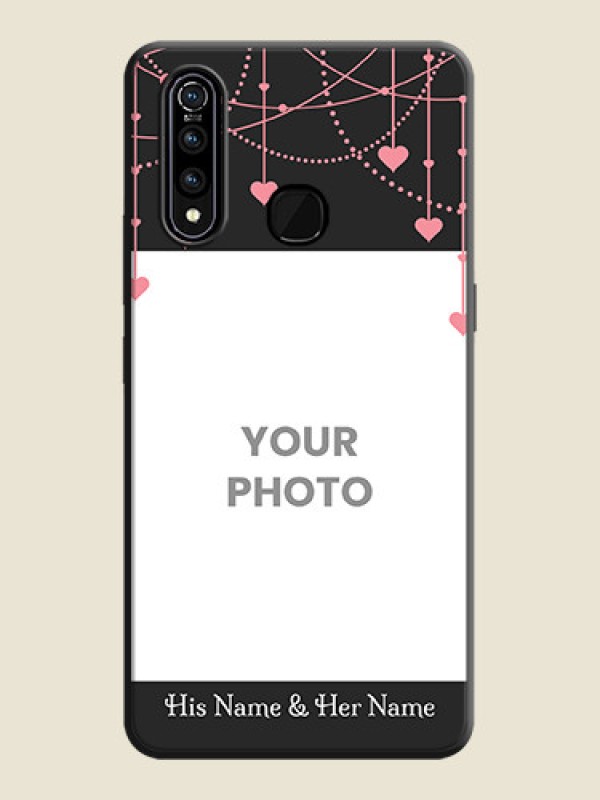 Custom Pink Love Hangings with Text on Space Black Custom Soft Matte Back Cover - Vivo Z1 Pro - alternate view