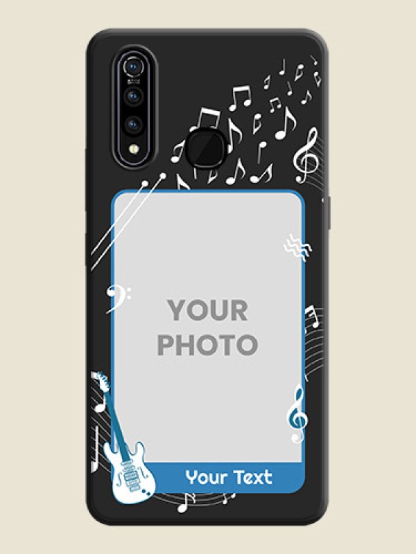 Custom Musical Theme Design with Text - Photo on Space Black Soft Matte Mobile Case - Vivo Z1 Pro - alternate view