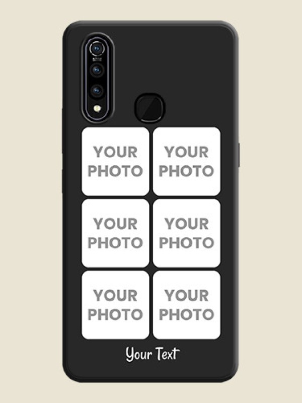 Custom Floral Art with 6 Image Holder - Photo on Space Black Soft Matte Mobile Case - Vivo Z1 Pro - alternate view