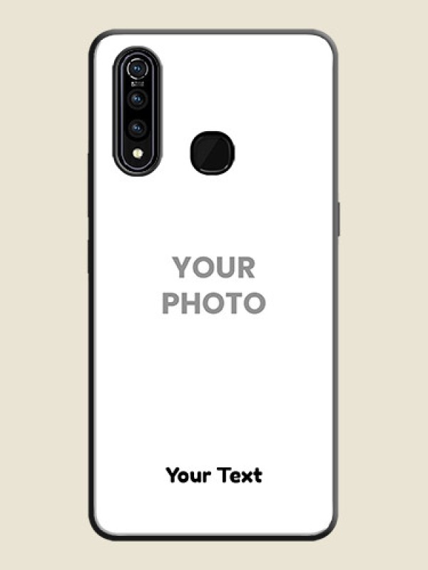 Custom Full Single Pic Upload With Text On Space Black Personalized Soft Matte Phone Covers -Vivo Z1 Pro - alternate view