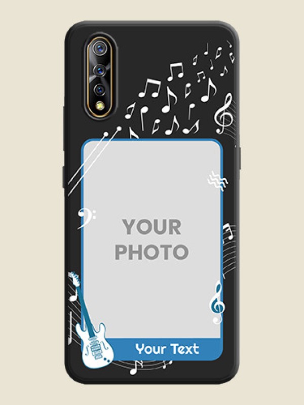 Custom Musical Theme Design with Text - Photo on Space Black Soft Matte Mobile Case - Vivo Z1X - alternate view