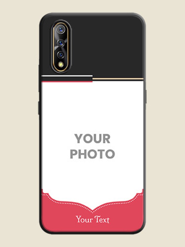 Custom Classic Plain Design with Name - Photo on Space Black Soft Matte Phone Cover - Vivo Z1X - alternate view