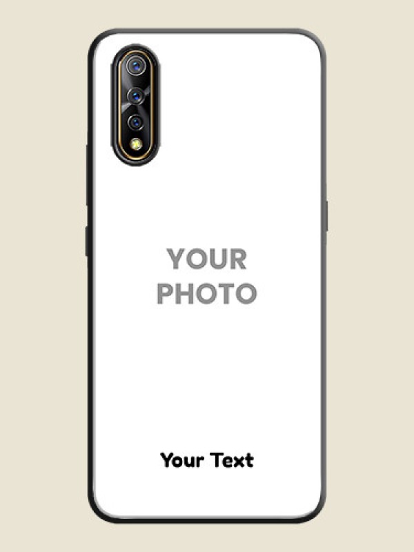 Custom Full Single Pic Upload With Text On Space Black Personalized Soft Matte Phone Covers -Vivo Z1X - alternate view