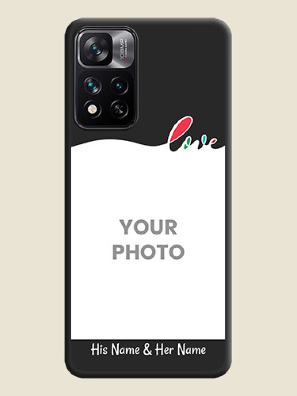 Custom Fall in Love Pattern with Picture on Photo on Space Black Soft Matte Mobile Case - Xiaomi 11I 5G - alternate view