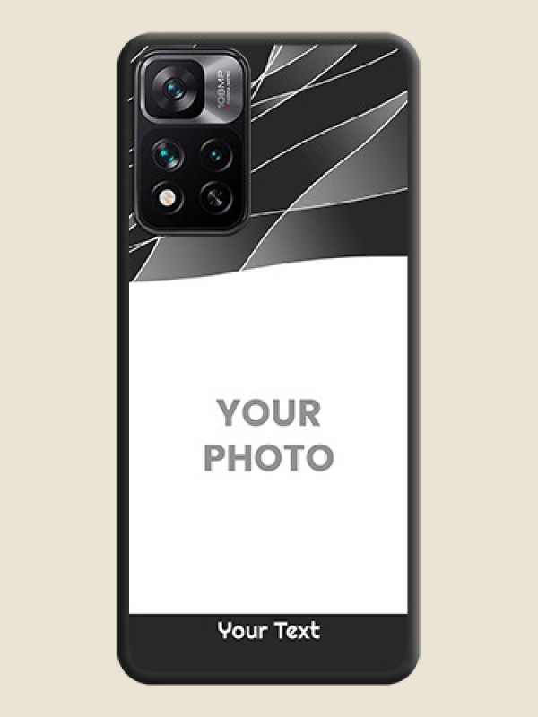 Custom Mixed Wave Lines on Photo on Space Black Soft Matte Mobile Cover - Xiaomi 11I 5G - alternate view