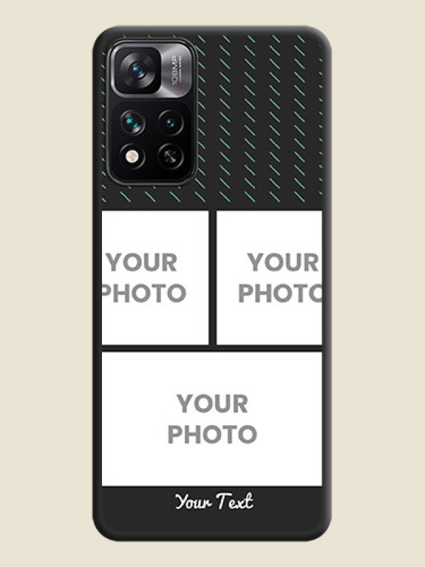 Custom Cross Dotted Pattern with 2 Image Holder  on Personalised Space Black Soft Matte Cases - Xiaomi 11I 5G - alternate view