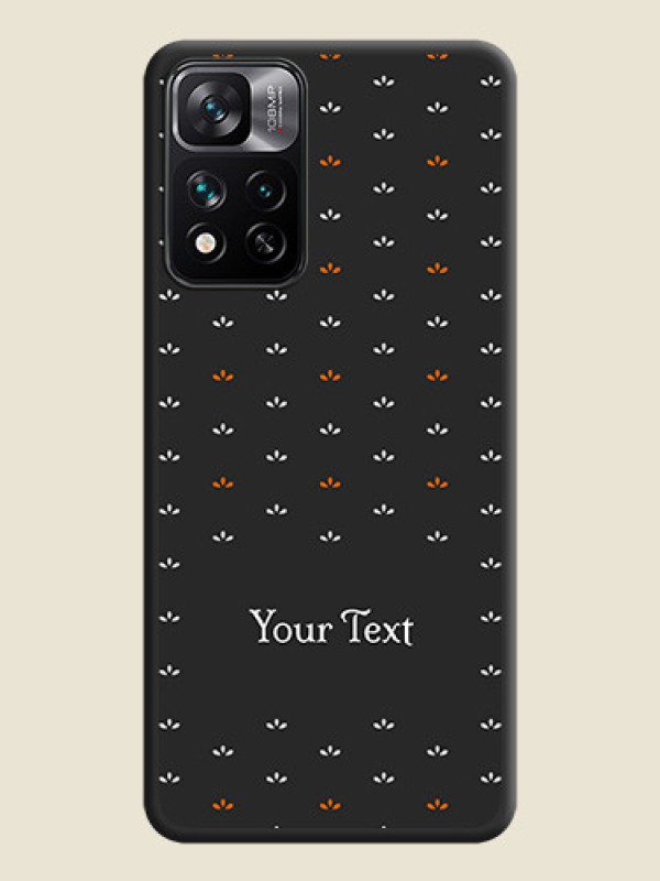 Custom Simple Pattern With Custom Text On Space Black Personalized Soft Matte Phone Covers -Xiaomi 11I Hypercharge 5G - alternate view