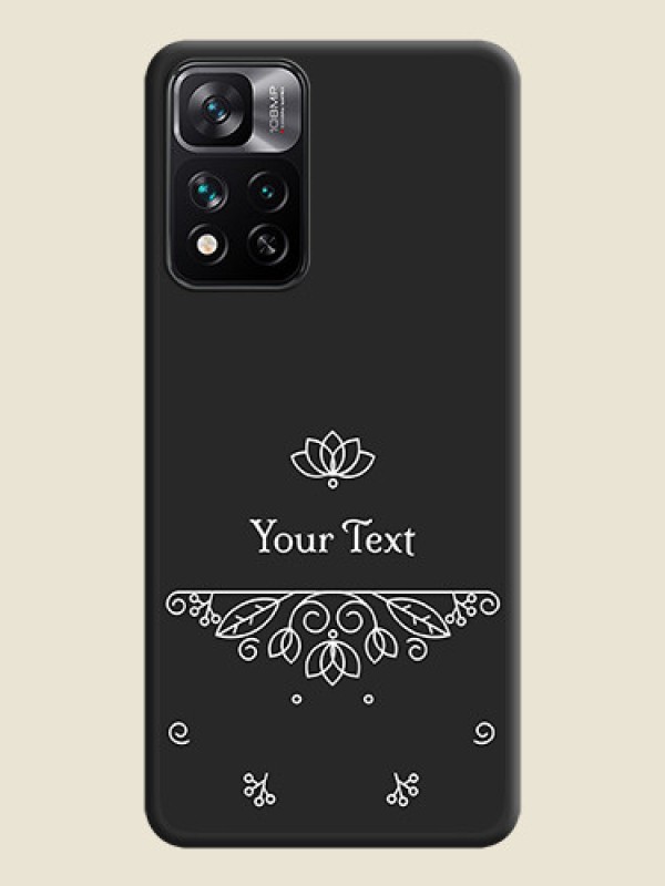 Custom Lotus Garden Custom Text On Space Black Personalized Soft Matte Phone Covers -Xiaomi 11I Hypercharge 5G - alternate view
