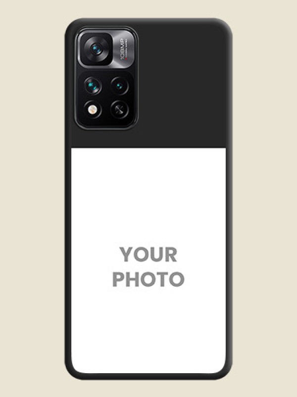 Custom Image Upload With Space Black Color On Custom Soft Matte Mobile Back Cover - Xiaomi 11I Hypercharge 5G - alternate view