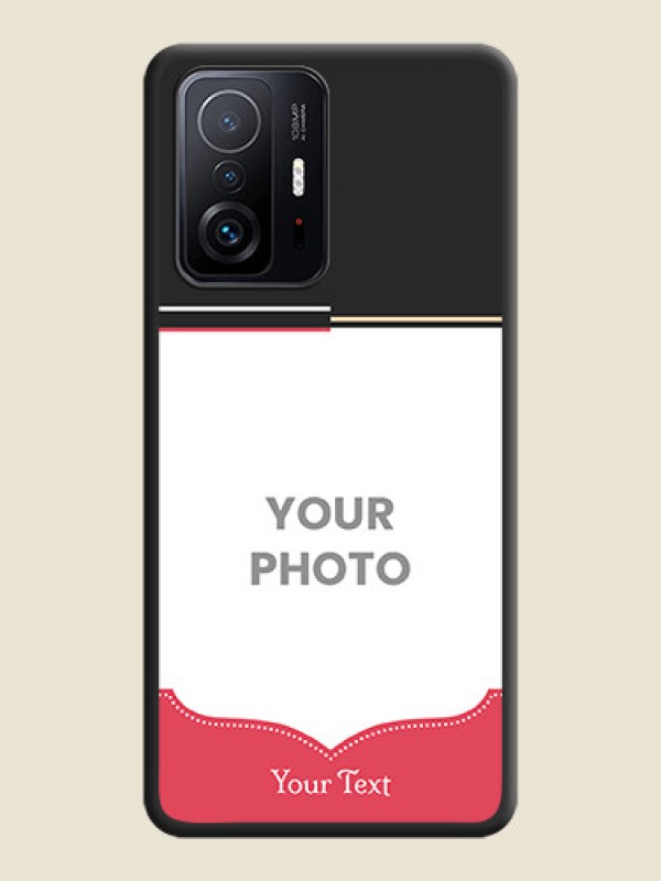 Custom Classic Plain Design with Name on Photo on Space Black Soft Matte Phone Cover - Xiaomi 11T Pro 5G - alternate view