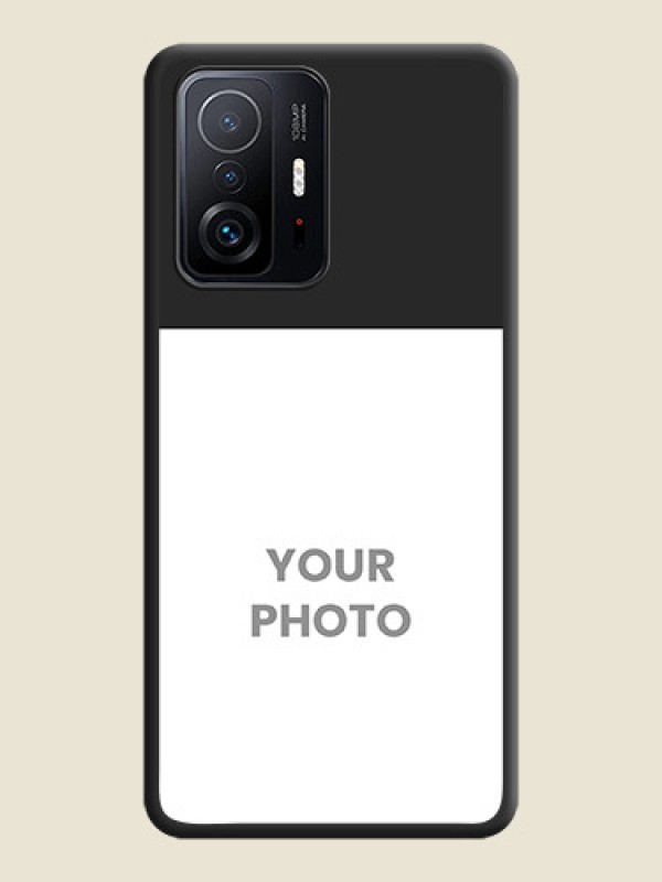 Custom Image Upload With Space Black Color On Custom Soft Matte Mobile Back Cover - Xiaomi 11T Pro 5G - alternate view