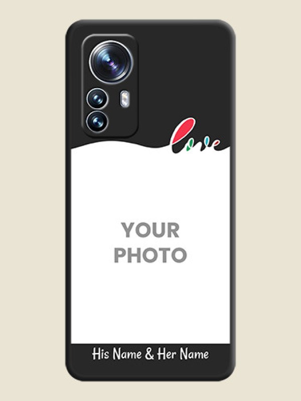 Custom Fall in Love Pattern with Picture on Photo on Space Black Soft Matte Mobile Case - Xiaomi 12 Pro 5G - alternate view