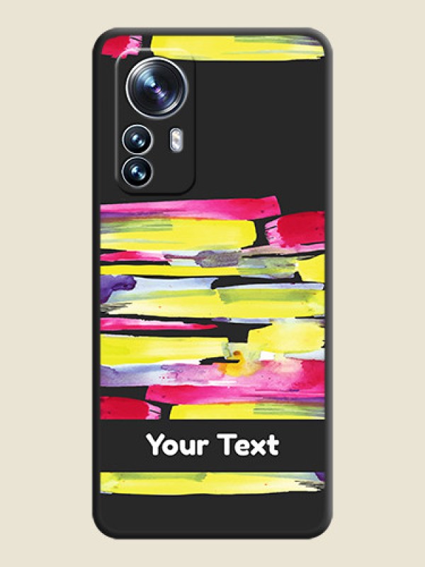 Custom Brush Coloured on Space Black Personalized Soft Matte Phone Covers - Xiaomi 12 Pro 5G - alternate view