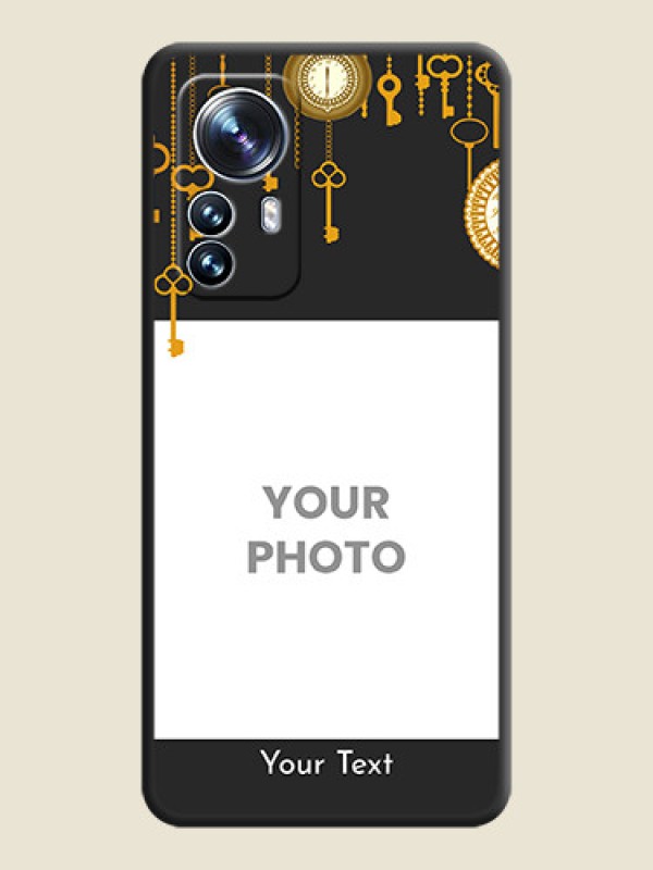 Custom Decorative Design with Text on Space Black Custom Soft Matte Back Cover - Xiaomi 12 Pro 5G - alternate view