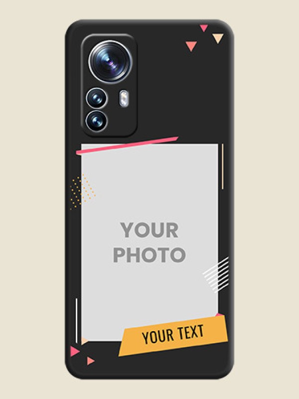 Custom Photo Frame with Triangle Small Dots on Photo on Space Black Soft Matte Back Cover - Xiaomi 12 Pro 5G - alternate view