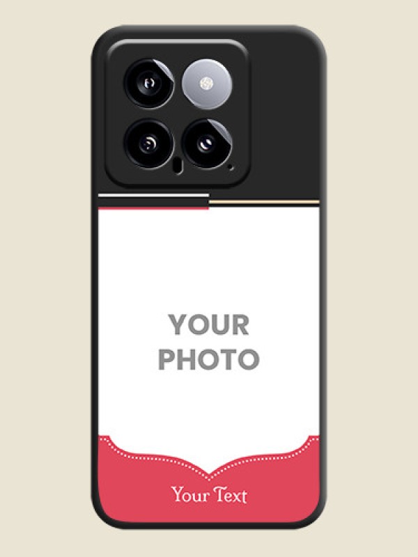 Custom Classic Plain Design with Name - Photo on Space Black Soft Matte Phone Cover - Xiaomi 14 5G - alternate view
