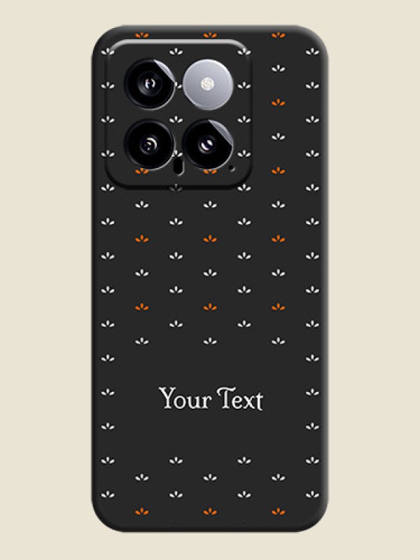 Custom Simple Pattern With Custom Text On Space Black Personalized Soft Matte Phone Covers - Xiaomi 14 5G - alternate view