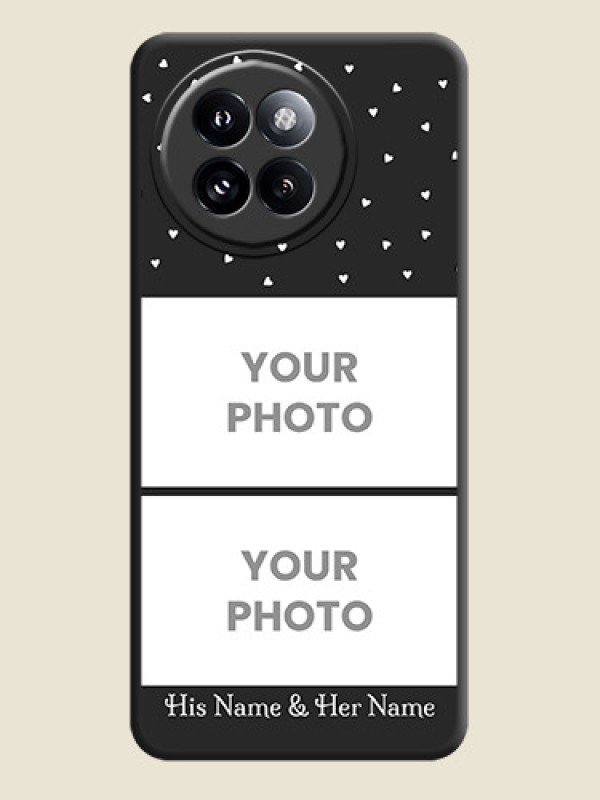 Custom Miniature Love Symbols with Name On Space Black Custom Soft Matte Mobile Back Cover - Xiaomi 14 Civi - alternate view