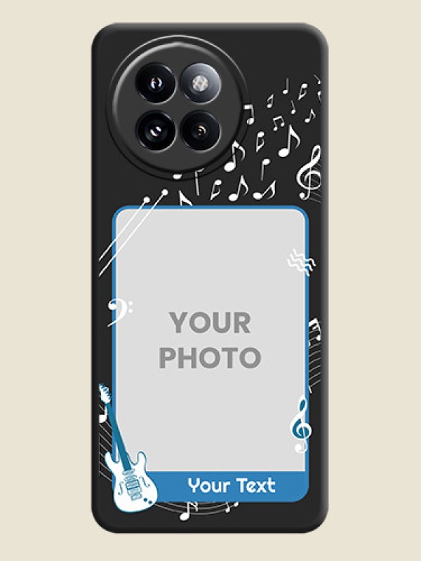 Custom Musical Theme Design with Text on Photo On Space Black Custom Soft Matte Mobile Back Cover - Xiaomi 14 Civi - alternate view