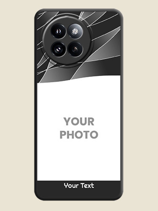Custom Mixed Wave Lines on Photo On Space Black Custom Soft Matte Mobile Back Cover - Xiaomi 14 Civi - alternate view
