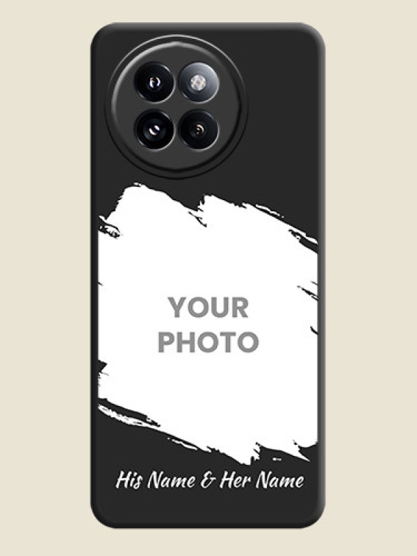 Custom Grunge Brush Strokes on Photo On Space Black Custom Soft Matte Mobile Back Cover - Xiaomi 14 Civi - alternate view