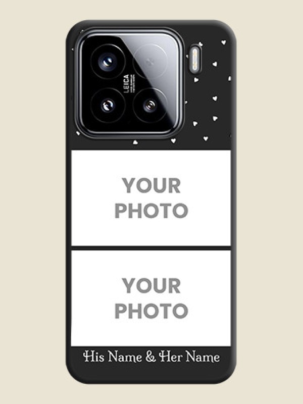 Custom Miniature Love Symbols with Name On Space Black Custom Soft Matte Mobile Back Cover - Xiaomi 15 5G - alternate view