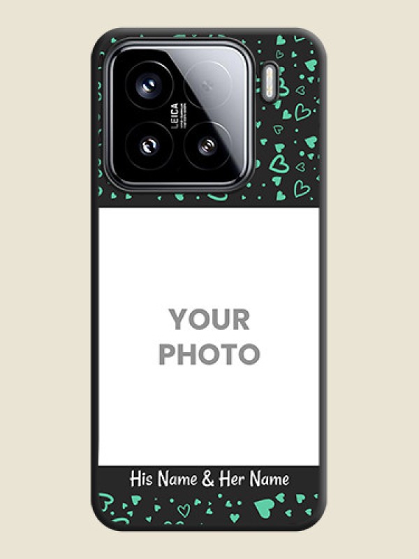 Custom Sea Green Indefinite Love Pattern on Photo On Space Black Custom Soft Matte Mobile Back Cover - Xiaomi 15 5G - alternate view