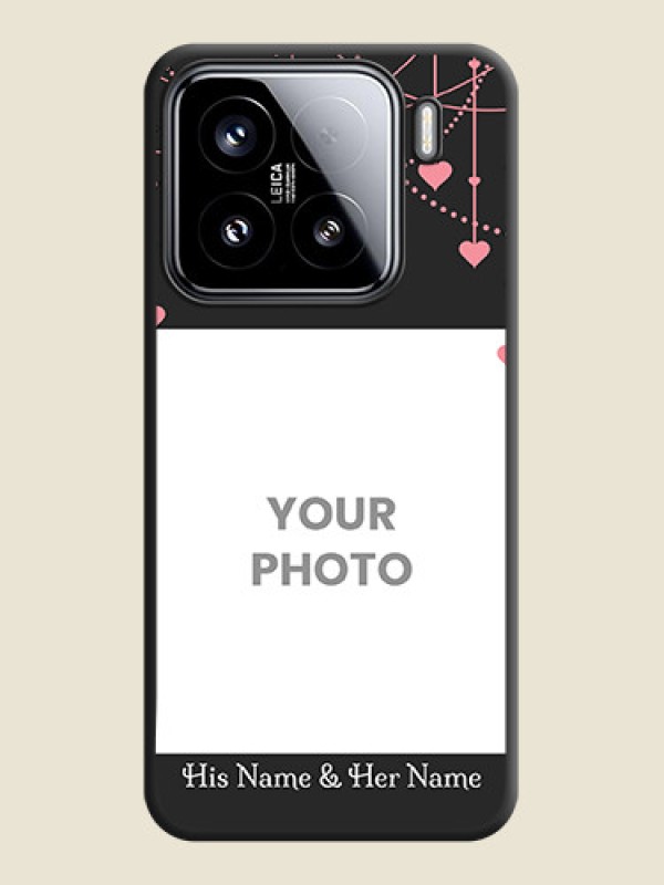 Custom Pink Love Hangings with Text On Space Black Custom Soft Matte Mobile Back Cover - Xiaomi 15 5G - alternate view