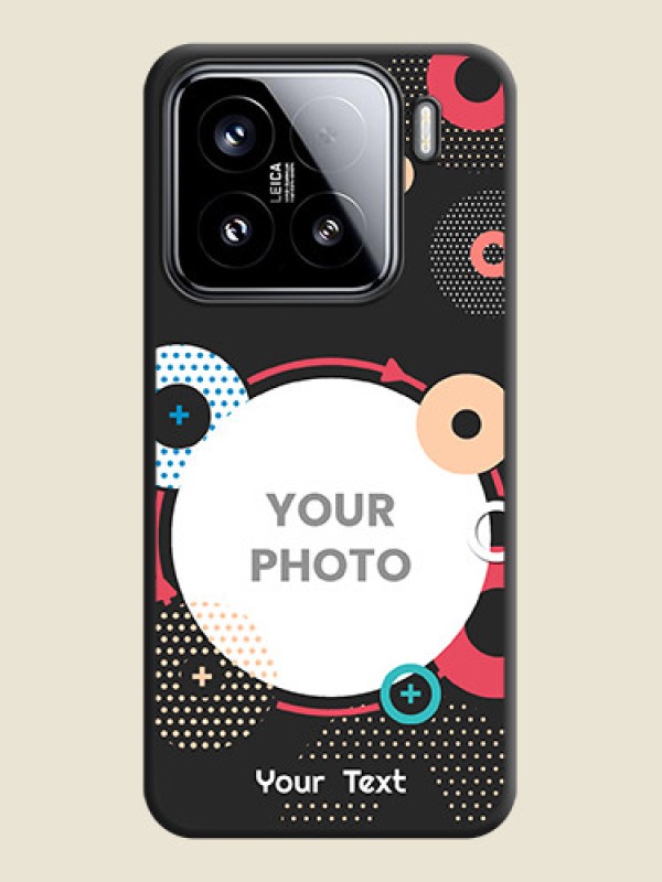 Custom Multicoloured Round Image On Space Black Custom Soft Matte Mobile Back Cover - Xiaomi 15 5G - alternate view
