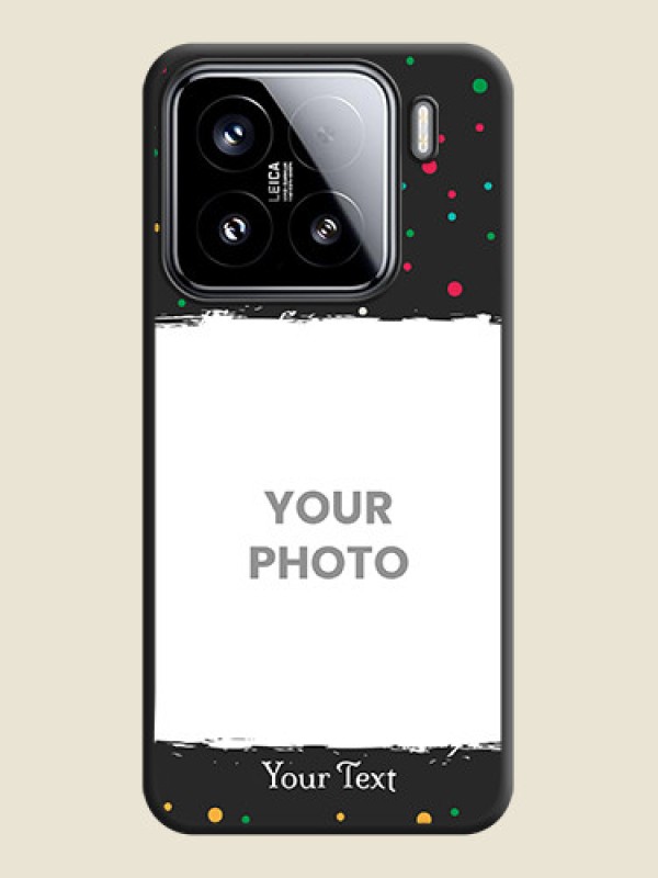 Custom Multicolor Dotted Pattern with Text On Space Black Custom Soft Matte Mobile Back Cover - Xiaomi 15 5G - alternate view