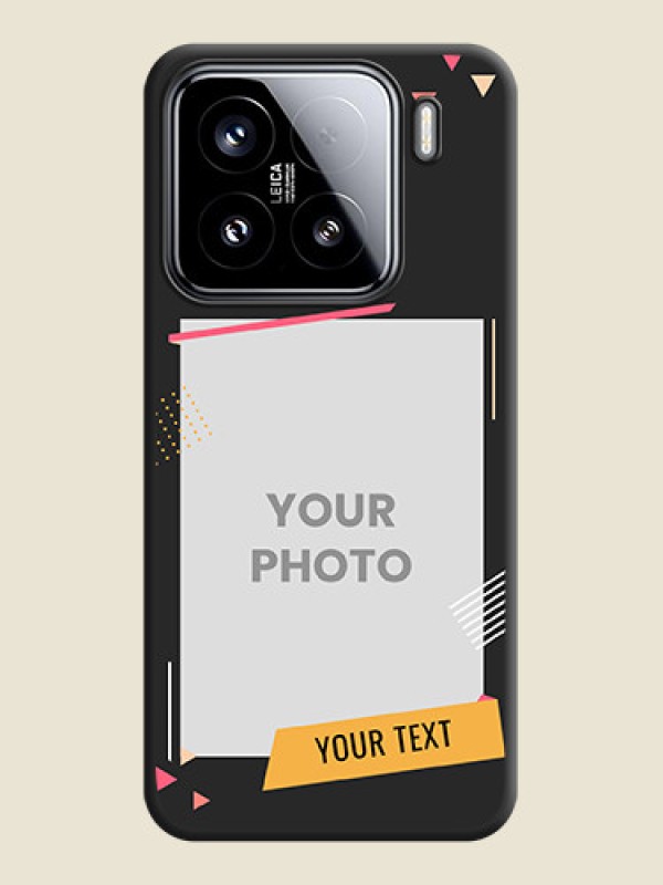 Custom Photo Frame with Triangle Small Dots on Photo On Space Black Custom Soft Matte Mobile Back Cover - Xiaomi 15 5G - alternate view