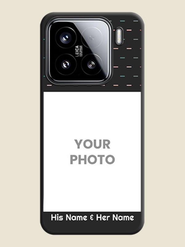 Custom Line Pattern Design with Text On Space Black Custom Soft Matte Mobile Back Cover - Xiaomi 15 5G - alternate view