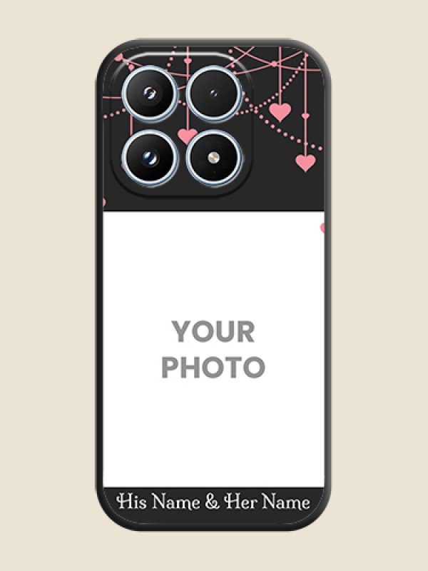 Custom Pink Love Hangings with Text On Space Black Custom Soft Matte Mobile Back Cover - Xiaomi 17 5G - alternate view