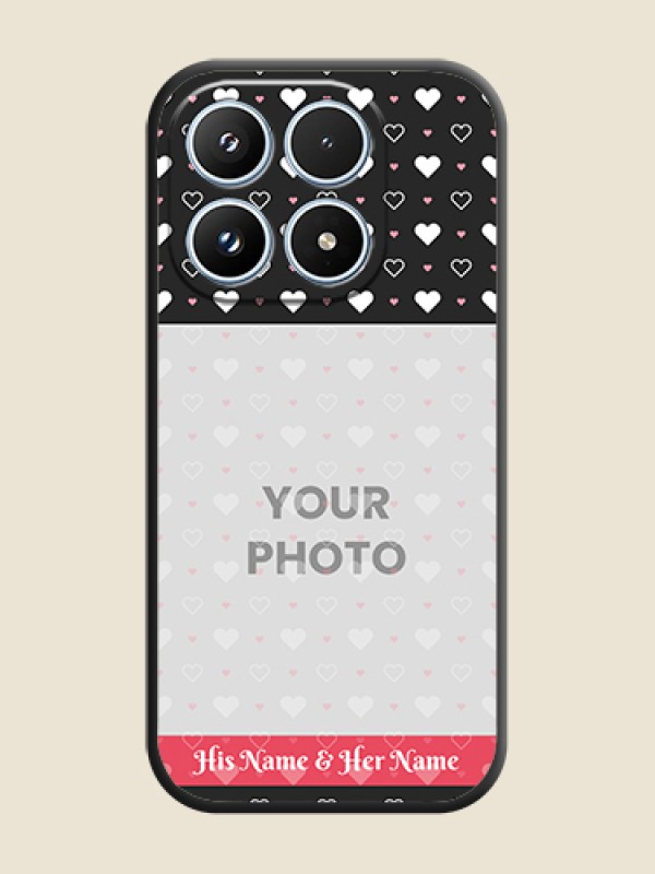 Custom White Color Love Symbols with Text Design on Photo On Space Black Custom Soft Matte Mobile Back Cover - Xiaomi 17 5G - alternate view