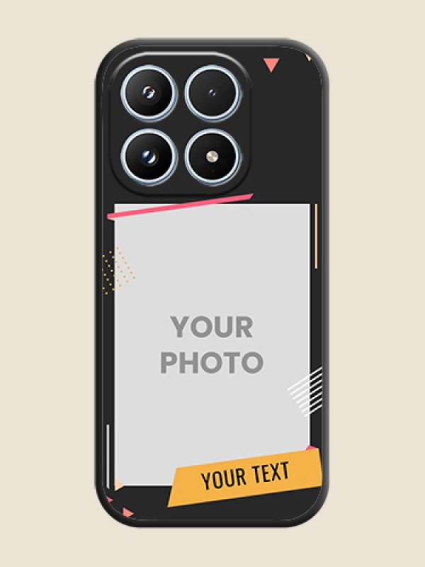 Custom Photo Frame with Triangle Small Dots on Photo On Space Black Custom Soft Matte Mobile Back Cover - Xiaomi 17 5G - alternate view
