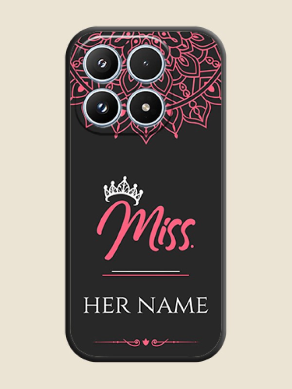 Custom Mrs Name with Floral Design On Space Black Custom Soft Matte Mobile Back Cover - Xiaomi 17 5G - alternate view