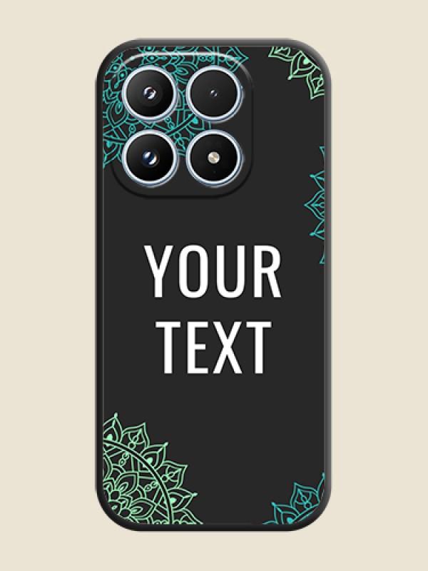 Custom Your Name with Floral Design On Space Black Custom Soft Matte Mobile Back Cover - Xiaomi 17 5G - alternate view