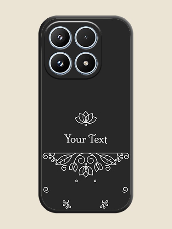 Custom Lotus Garden Custom Text On Space Black Custom Soft Matte Mobile Back Cover - Xiaomi 17 5G - alternate view
