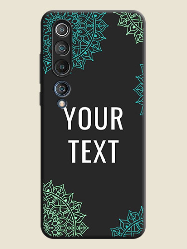 Custom Your Name with Floral Design on Space Black Custom Soft Matte Back Cover - Mi 10 5G - alternate view