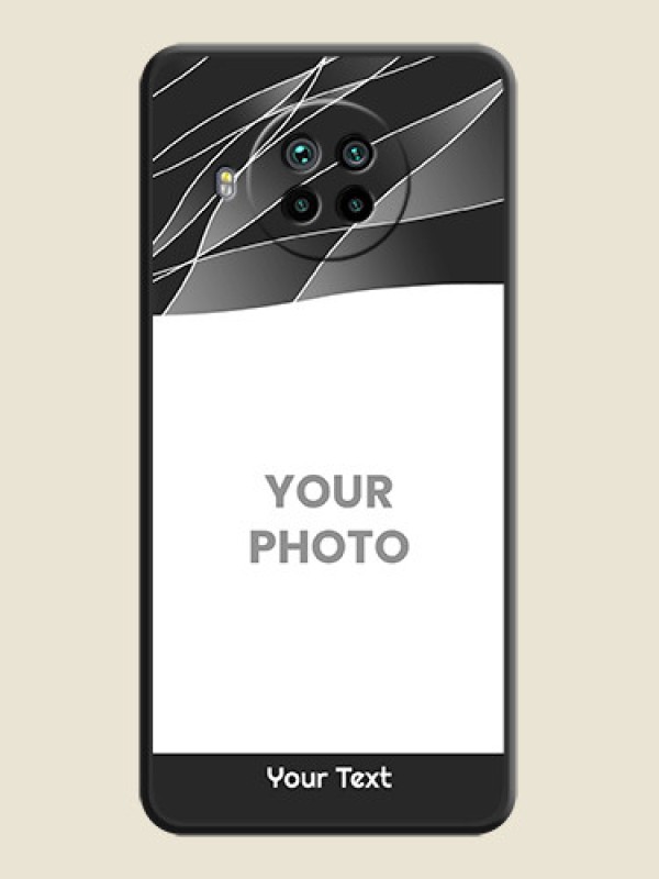 Custom Mixed Wave Lines on Photo on Space Black Soft Matte Mobile Cover - Mi 10i 5G - alternate view