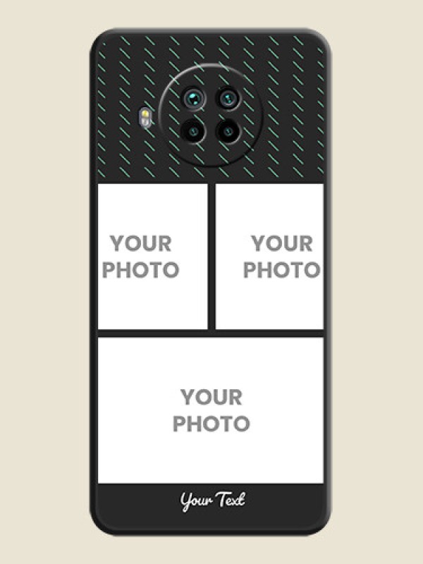 Custom Cross Dotted Pattern with 2 Image Holder  on Personalised Space Black Soft Matte Cases - Mi 10i 5G - alternate view
