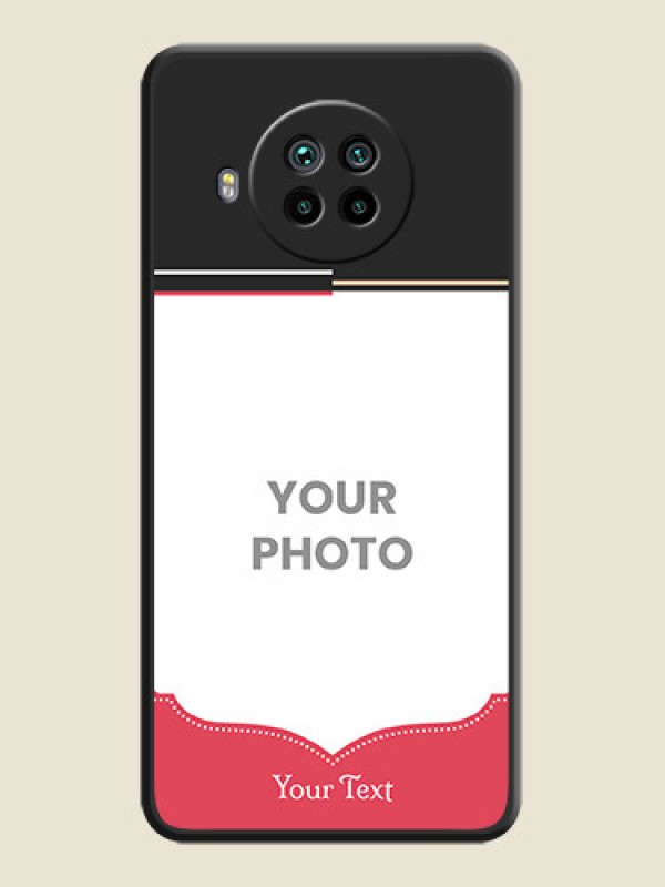 Custom Classic Plain Design with Name on Photo on Space Black Soft Matte Phone Cover - Mi 10i 5G - alternate view