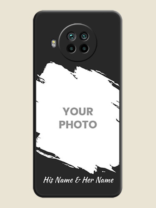 Custom Grunge Brush Strokes on Photo on Space Black Soft Matte Back Cover - Mi 10i 5G - alternate view