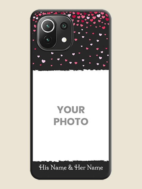 Custom Fall in Love with Your Partner  on Photo on Space Black Soft Matte Phone Cover - Mi 11 Lite NE 5G - alternate view