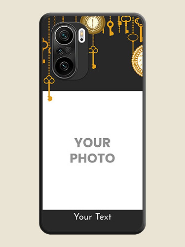 Custom Decorative Design with Text on Space Black Custom Soft Matte Back Cover - Mi 11X - alternate view