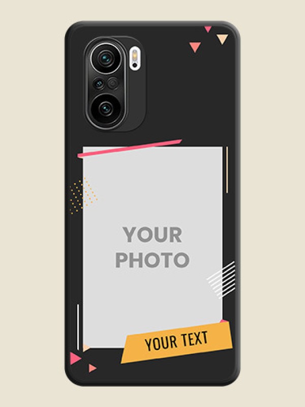 Custom Photo Frame with Triangle Small Dots on Photo on Space Black Soft Matte Back Cover - Mi 11X - alternate view