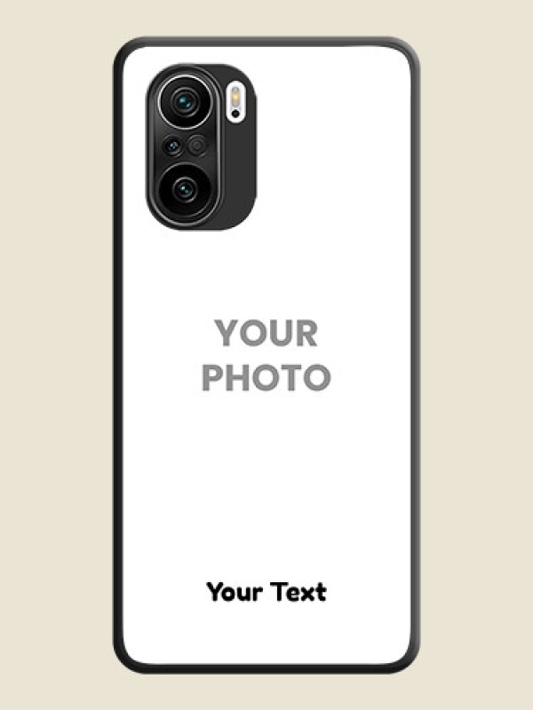 Custom Full Single Pic Upload With Text On Space Black Personalized Soft Matte Phone Covers -Xiaomi Mi 11X 5G - alternate view